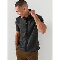 Ps Paul Smith Regular Fit Button Front Polo Shirt - Black