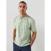 Ps Paul Smith Regular Fit Button Front Polo Shirt - Light Green