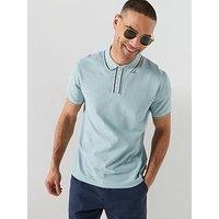 Ps Paul Smith Regular Fit Tipped Placket Polo Shirt - Blue