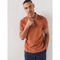 Ps Paul Smith Regular Fit Tipped Placket Polo Shirt - Red