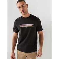 Ps Paul Smith Stripe Graphic T-Shirt - Black