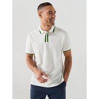 Ps Paul Smith Regular Fit Tipped Placket Polo Shirt - White