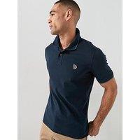 Ps Paul Smith Regular Fit Zebra Tipped Short Sleeve Polo Shirt - Black