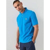 Ps Paul Smith Regular Fit Zebra Short Sleeve Polo Shirt - Blue