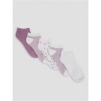 The Very Collection 5 Pack Polka Dot And Stripe Trainer Liner Socks - Multi
