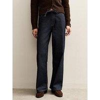 New Look Tie Waist Wide Leg Jeans - Blue