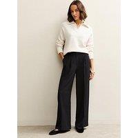 New Look Tailored Wide Leg Trousers - Black