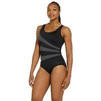 Zoggs Womens Swim Sandon Scoopback Ecolast Swimsuit - Black