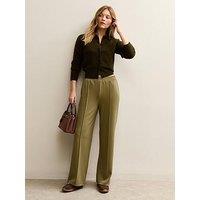 New Look Soft Touch Front Seam Joggers - Khaki