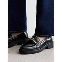 New Look Faux Leather Chunky Loafer - Black