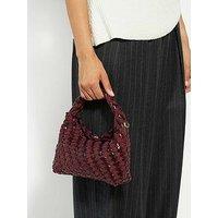 Dune London Dinkydeliberate Mini Woven Slouch Bag - Purple