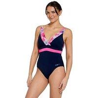 Zoggs Womens Swim Squareback Swimsuit - Multi
