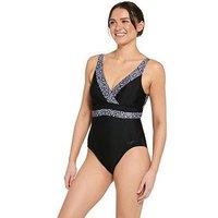 Zoggs Womens Swim Squareback Swimsuit - Multi