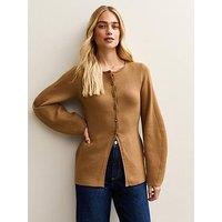 New Look Camel Compact Knit Longline Cardigan