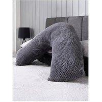 Very Home Waffle V Shaped Pillow - Charcoal