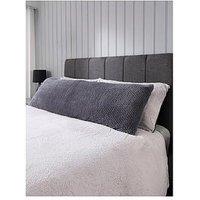 Very Home Waffle Bolster Pillow 137Cm - Charcoal