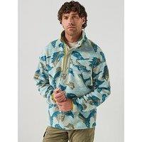 Columbia Mens Helvetia Ii Printed Half Snap Fleece - Green