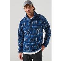 Columbia Mens Helvetia Ii Printed Half Snap Fleece - Blue