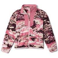 Columbia Junior Girls Sequoia Grove Printed Full Zip Fleece - Pink