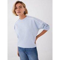 Mint Velvet Whipstitch Sweatshirt - Blue