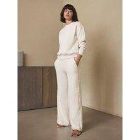 Mint Velvet Lace Side Stripe Joggers - Cream