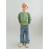 Wheat Boys Sibling Printed Sweat - Green