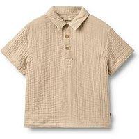 Wheat Boys Sibling Short Sleeve Co-Ord Shirt - Beige