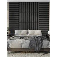 Cheshire Mouldings Grey Acoustic Slat Square Wall Panel