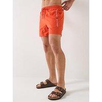 Tommy Hilfiger Side Linear Logo Swimshorts - Orange