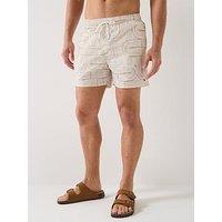 Tommy Hilfiger Essential All Over Print Medium Swim Shorts - Beige