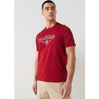 Tommy Hilfiger Heritage Large Front Logo T-Shirt - Red
