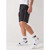 Tommy Hilfiger Global Stripe Seam Sweat Shorts - Black