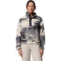 Columbia Womens Helvetia Ii Printed Cropped Half Snap Fleece - Black