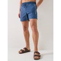 Tommy Hilfiger Side Linear Logo Swimshorts - Blue