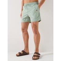 Tommy Hilfiger Side Linear Logo Swimshorts - Light Green