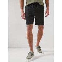 Calvin Klein Straight Fit Linen Shorts - Black