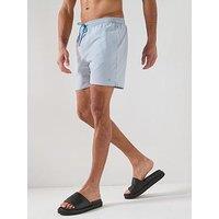 Calvin Klein Seersucker Stripe Medium Swim Shorts - Blue