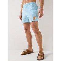 Tommy Hilfiger Mono Script Ithaca Medium Swim Shorts - Blue