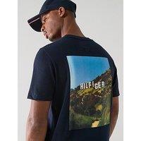 Tommy Hilfiger Sign Back Photo Print T-Shirt - Navy