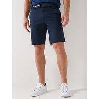 Tommy Hilfiger Denton Essential Twill Belted Chino Shorts - Navy