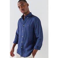 Tommy Hilfiger Pigment Dyed Linen Shirt - Navy