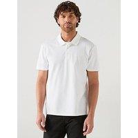 Calvin Klein Tech Interlock Short Sleeve Polo Shirt - White