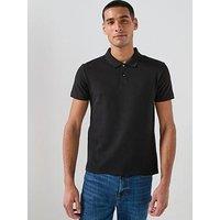 Calvin Klein Slim Fit Refined Pique Polo Shirt - Black