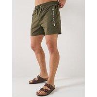 Tommy Hilfiger Side Linear Logo Swimshorts - Green
