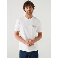 Tommy Hilfiger Embroidered Stacked Logo Back Print T-Shirt - White