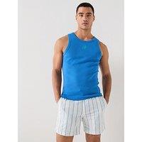 Tommy Hilfiger Mono Script Logo Rib Vest - Blue