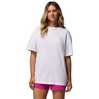 Columbia Womens Rolling Bend Graphic Oversized T-Shirt - White