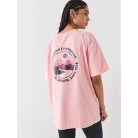 Columbia Womens Rolling Bend Graphic Oversized T-Shirt - Pink
