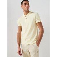 Calvin Klein Slim Fit Refined Pique Polo Shirt - Yellow