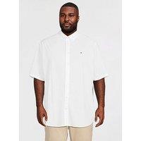 Tommy Hilfiger Big & Tall Flex Poplin Regular Fit Short Sleeve Shirt - White